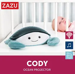 Музичний нічник-проектор Zazu Cody Краб з рухомою проекцією (ZA-CODY-01) - мініатюра 3