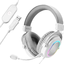 Ігрова дротові навушники FIFINE H6W / USB / RGB / Знімний мікрофон / Еквалайзер - мініатюра 4