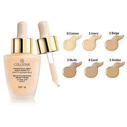 Тональна основа Collistar Perfect Nude Second Skin Effect SPF 15, відтінок 0 (Cameo), 30 мл - мініатюра 2