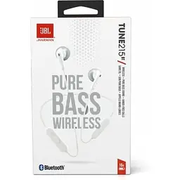 Гарнітура JBL Tune T215BT Bluetooth білі (JBLT215BTWHT) - мініатюра 2