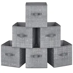 Набір складаних органайзерів для зберігання Leobert CubeFit, сірий - мініатюра 1