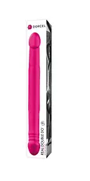 Фалоімітатор двосторонній Dorcel Real Double Do Magenta, діаметр 4 см, довжина 42 см - мініатюра 2