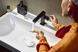 Змішувач для умивальника Hansgrohe Tecturis E CoolStart EcoSmart+ з д/к push-open matt black 73020670 - мініатюра 4