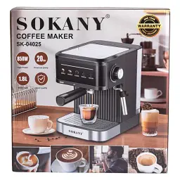 Кавомашина ріжкова Sokany SK-04025 зі спінювачем молока 1.8 л
 - мініатюра 13