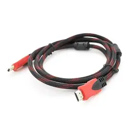 Кабель мультимедійний HDMI M to HDMI M 20.0m V1.4 black/red Merlion (YT-HDMI(M)/(M)NY/RD-20m)
