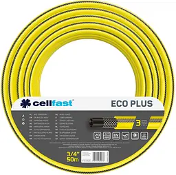 Шланг садовий ECO PLUS 3/4" 50м 3 шари до 20бар -10…+50°C Cellfast sad0001975