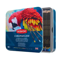 Набір кольорових олівців Chromaflow 48 шт. мет. коробка Derwent - мініатюра 3