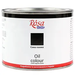 Фарба олійна, Сажа газова, 490 мл, Rosa Studio