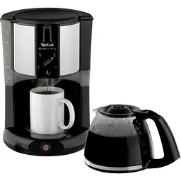 Кавоварка Tefal Subito Mug крапельна 1.25 л чорно-срібляста (CM290838)
