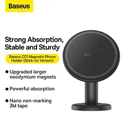 Тримач для авто на панель Baseus C01 Magnetic Phone Holder Stick-on Version C40140803113-00 - мініатюра 7