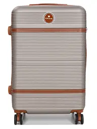 Валіза середня M ABS-пластик Worldline Airtex 629 67×45×27см 74л Шампань - мініатюра 3