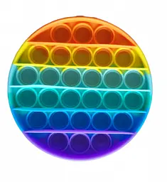 Сенсорна іграшка антистрес силіконова нескінченна пухирка поп іт UKC Pop It Fidget коло веселка - мініатюра 2