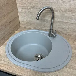 Кухонна мийка Adamant Vast 610x495x200 світло-сірий 100001494, Сірий - мініатюра 4
