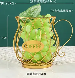 Ваза для фруктів Viva Lacy Mug Gold (6983940) - мініатюра 2