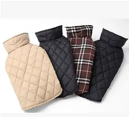 Зимовий водонепроникний двосторонній жилет у клітинку Derby Plaid Beige у британському стилі, M Бежевий - мініатюра 3