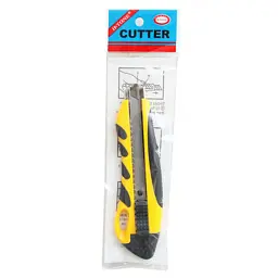 Ніж канцелярський H-Tone 18 мм жовтий з гумовими вставками (KNIFE-HT-JJ40607-18) - мініатюра 2