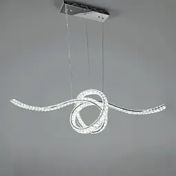 Підвісна LED-люстра Diasha D8821/1100x300CH, кришталева спіраль 115 см, 85 W, пульт ДК
