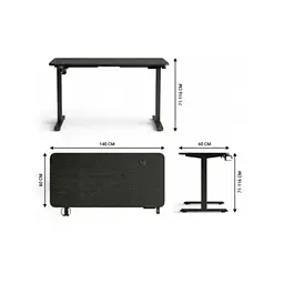 Комп'ютерний стіл GT Racer TY-1451 Black (TY-1451 (140x60x71-116) Black) - мініатюра 8