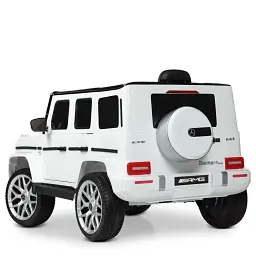 Дитячий легковий електромобіль M 4455EBLR-1 Джип на радіокеруванні білий - мініатюра 3
