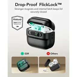 Чохол з ремінцем ESR Pulse FlickLock Case HaloLock для AirPods 4 2024 Dark Blue (1C0130402) - мініатюра 4