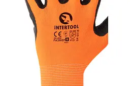 Рукавички робочі захисні Intertool латексна рифлена 8" (в упаковці 12 шт.) - мініатюра 2