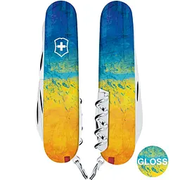 Ніж Victorinox Climber Ukraine 91мм 14функ Жовто-синій малюнок - мініатюра 5
