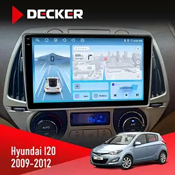 Штатная магнитола Hyundai i20 2009-2012 Climate Decker D9-010 6x128, DSP, 4G, 2K Decker (НФ-00004319)