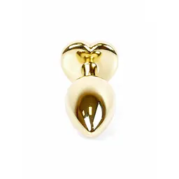 Анальна пробка із кристалом B-Series Jewellery Gold Heart Plug Black, 7х2,7 см, чорний - мініатюра 7