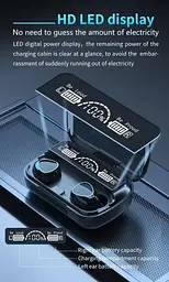 Бездротові навушники M10 TWS bluetooth 5.1 black OPM з павербанком - мініатюра 14
