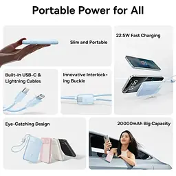 Зовнішній акумулятор Baseus EnerFill FC11 20000mAh 22.5W Black (E0027S04) [163469] - мініатюра 5