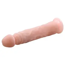 Реалістичний вібратор Baile Vibrating Cock 23 см тілесний - мініатюра 3