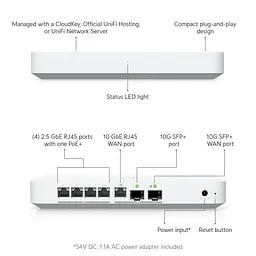 Шлюз Ubiquiti Unifi Gateway Fiber (UXG-Fiber) - мініатюра 4
