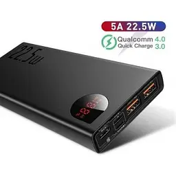 Портативна батарея Baseus Adaman Metal Digital Display 20000 mAh 22.5W PPAD000101 - мініатюра 4
