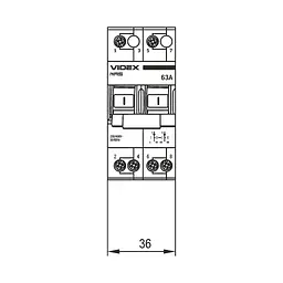 Перемикач навантаження 2п 63А VF-RS-PN263 VIDEX RESIST VIDEX (27906-000) - мініатюра 5