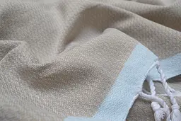 Рушник Barine Pestemal - Basak 95x165 Beige-Mint бежевий-ментоловий - мініатюра 4