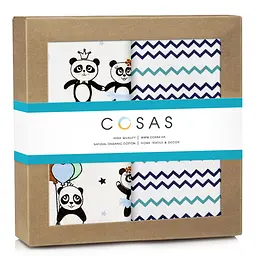 Багаторазові пелюшки дитячі PANDAS 2шт COSAS (4822052128091)