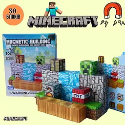 Магнітний блочний конструктор Майнкрафт 30 блоків Minecraft - мініатюра 2