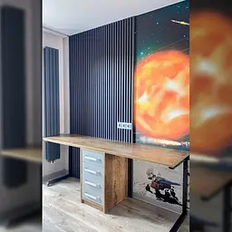 Рейка декоративна Sticker Wall WPC стінова 3000х160х23мм Графіт SW-00001529 - мініатюра 9