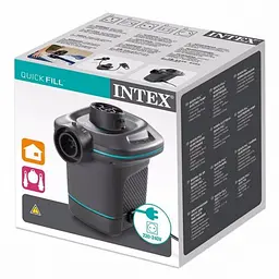 Мережевий електричний насос Intex 66640 Quick-Fill 650 л/хв з трьома насадками чорний - мініатюра 4