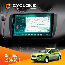 Штатна магнітола Seat Ibiza 2008-2015 Cyclone C9-013 4x64 DSP 4G Cyclone (НФ-00007419)