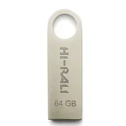Флеш накопичувач USB 64Gb Hi-Rali Shuttle, сріблястий, USB 2.0 (HI-64GBSHSL)
