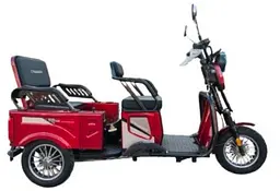 Електроскутер Вантажопасажирський Crosser CARGO 10 триколісний (1500W 60V, 32Ah) Червоний