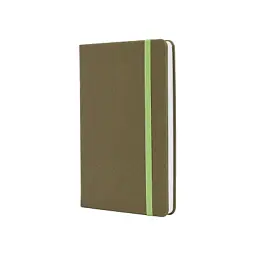 Книга записна Optima Magic А5, тверда обкладинка, гумка, білий блок, клітинка, фісташкова (O27102-67)