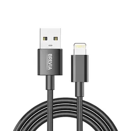 Кабель Brevia USB to Lightning 2,4А 1 м, чорний ZIP (55100BULZ1)