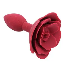 Анальна пробка SILICON ROSE 11*3 см силіконова Бордова