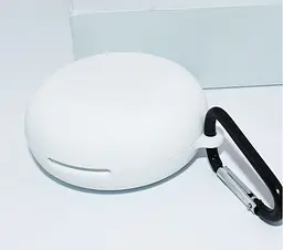 Чохол-накладка DK Silicone Candy Friendly з карабіном для Oppo Enco W31 (white) - мініатюра 2