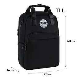 Рюкзак GoPack Teens 122M-1 Чорний (GO26-122M-1) - мініатюра 2