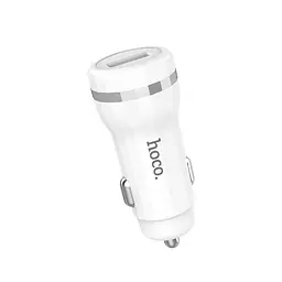 Автомобільний зарядний пристрій Hoco Z27A 1 USB QC 3.0 White