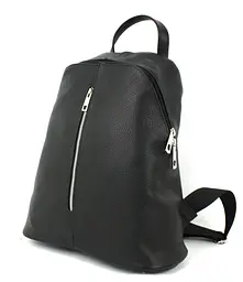 Рюкзак жіночий Borsacomoda з натуральної шкіри 14 л 31×34×14 см Чорний
