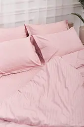 Комплект постільної білизни Moon&Star Satin Stripe Stripe Pink King Size 220x240 наволочки 4х50х70 - мініатюра 3